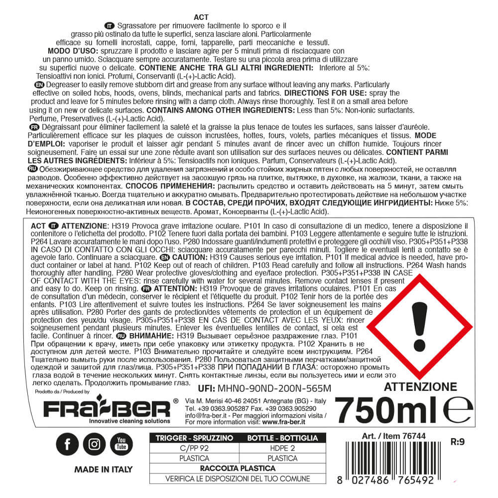 Limpiador ACT Antical