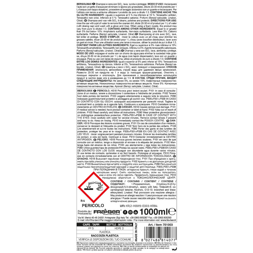 Champú Profesional con Cera BERSOLWAX